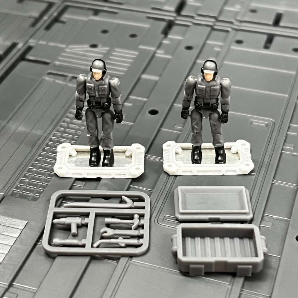 「フィッ · プリント」 1/60 可動アクション整備員 セット