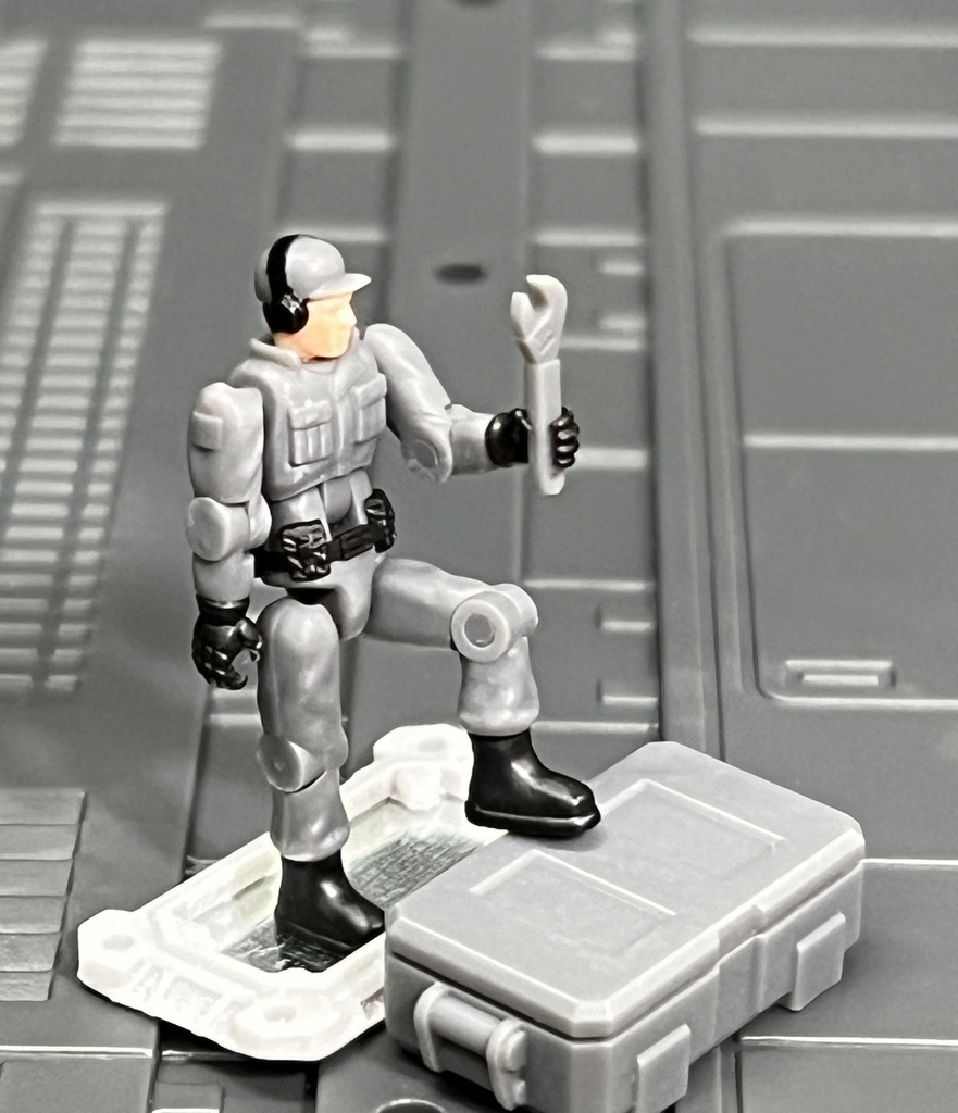 「フィッ · プリント」 1/60 可動アクション整備員 セット