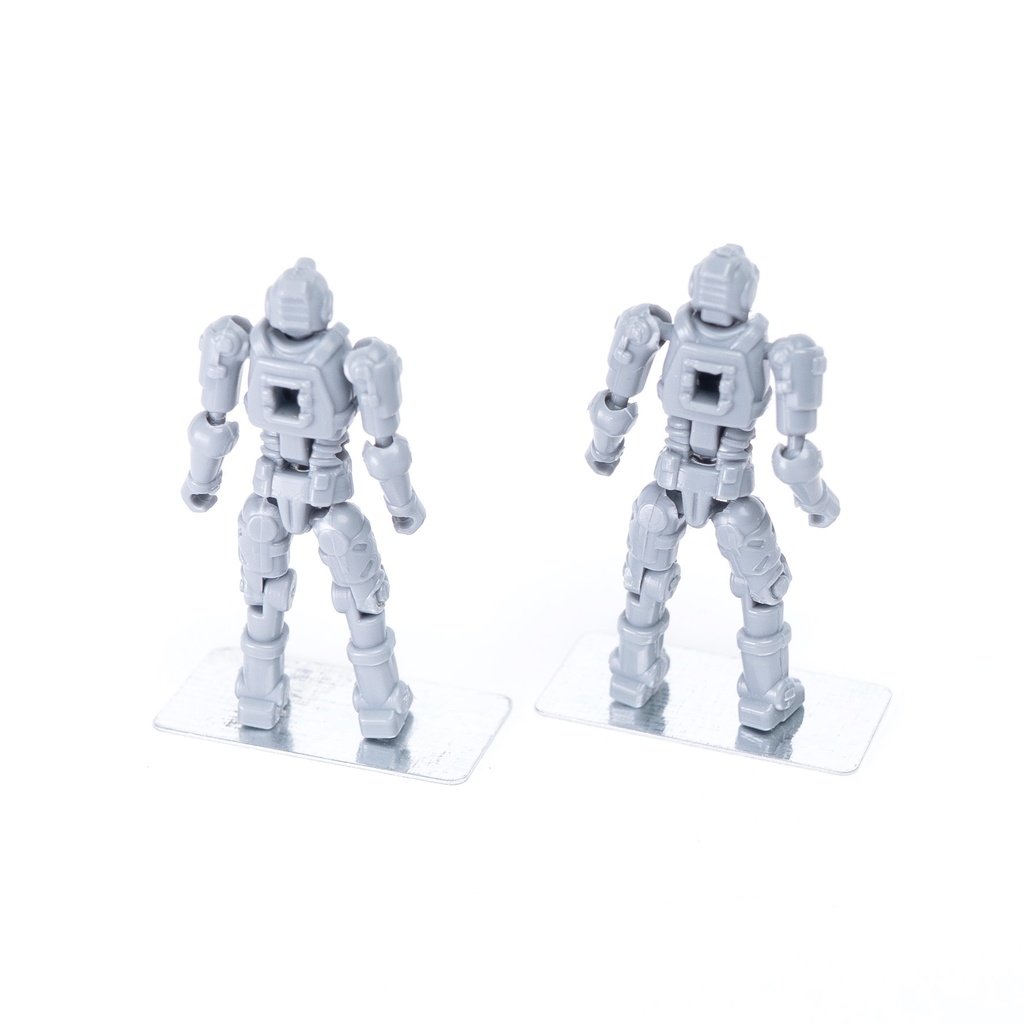 「スリーミン」 1/60 組み立て式単色可動アクション歩兵&整備員 セット