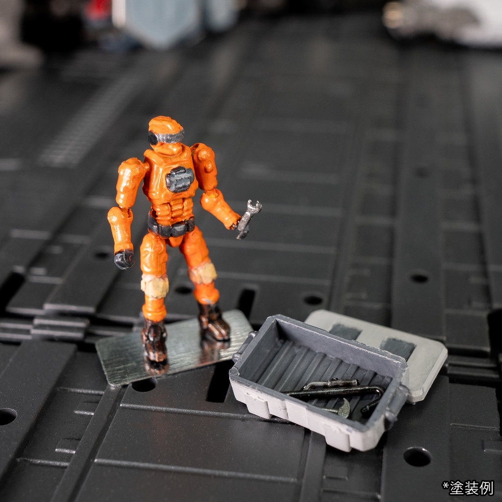 「スリーミン」 1/60 組み立て式単色可動アクション歩兵&整備員 セット