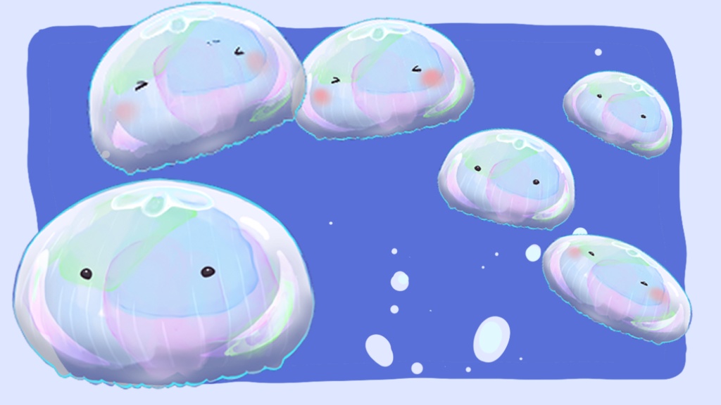 【Live2dアイテム】【汎用モデル】ミズクラゲちゃん【VTS対応】