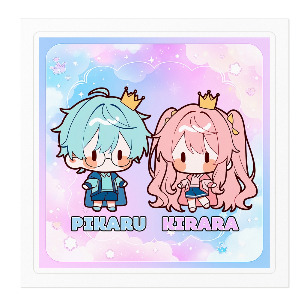 【ピカル&キララ】 パステルダイカットステッカー