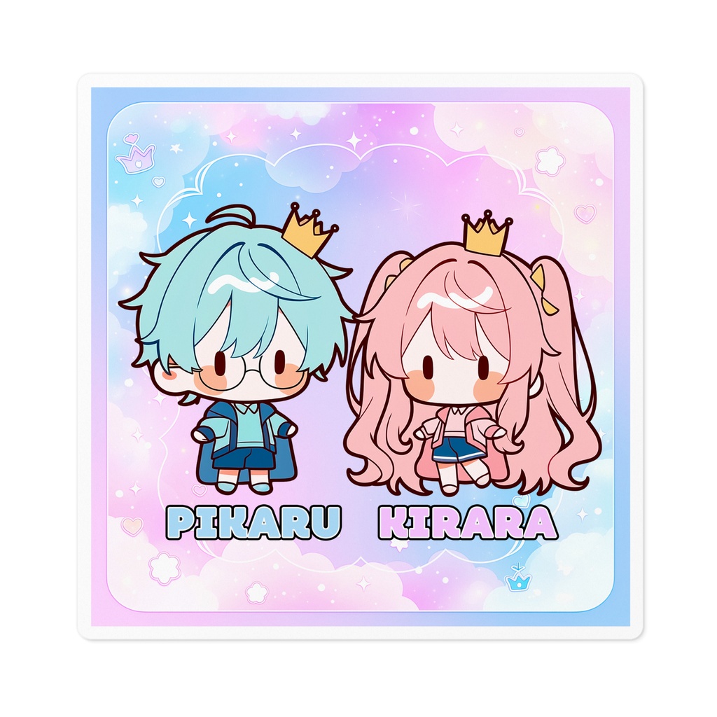【ピカル＆キララ】 パステルダイカットステッカー