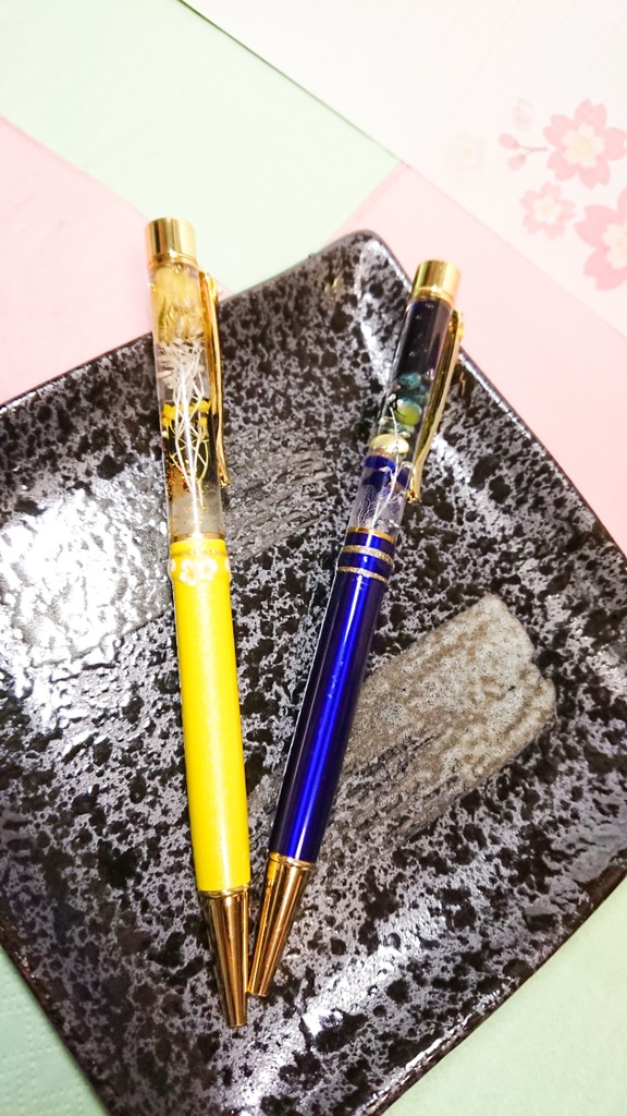 三日月・小狐丸ハーバリウムボールペン【刀剣乱舞】