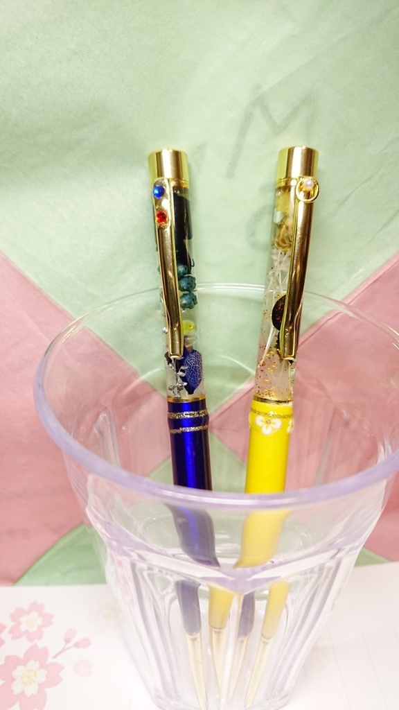 三日月・小狐丸ハーバリウムボールペン【刀剣乱舞】