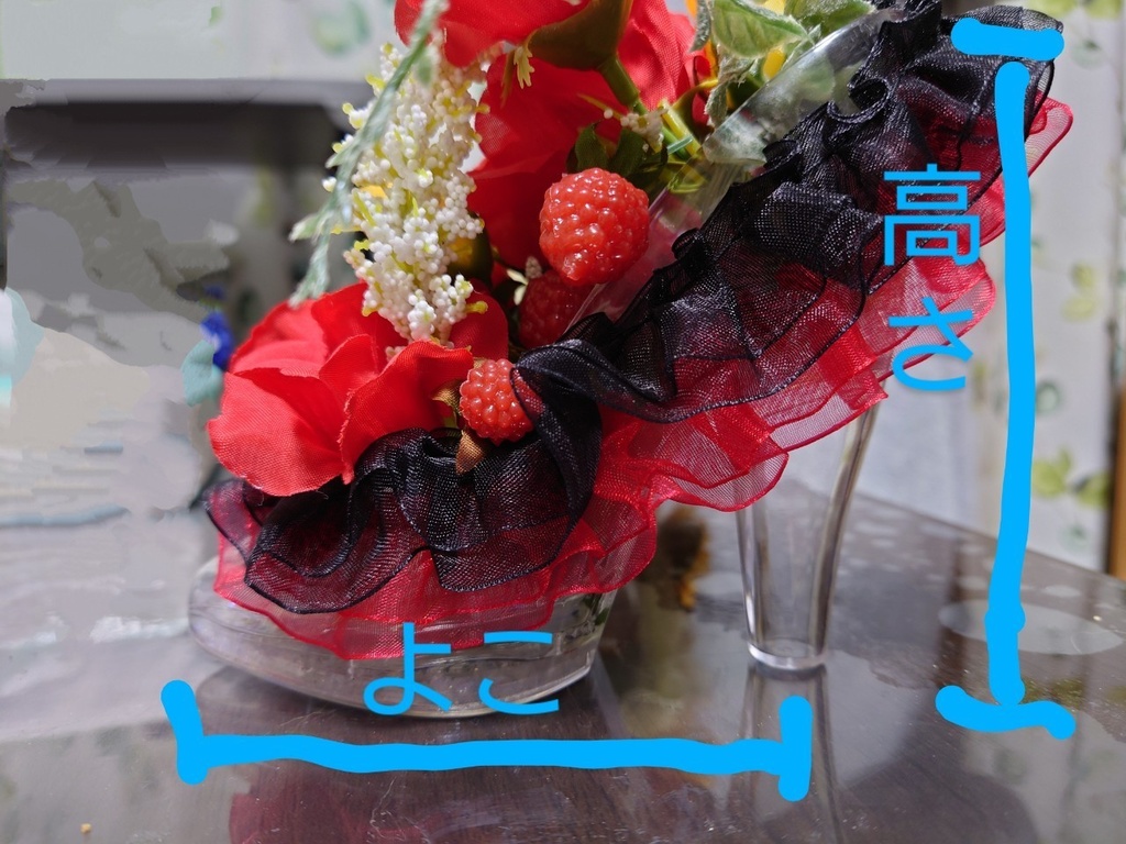 【イグニハイド寮イメージ】ヒールの靴&フラワーインテリア【ツイステッドワンダーランド】