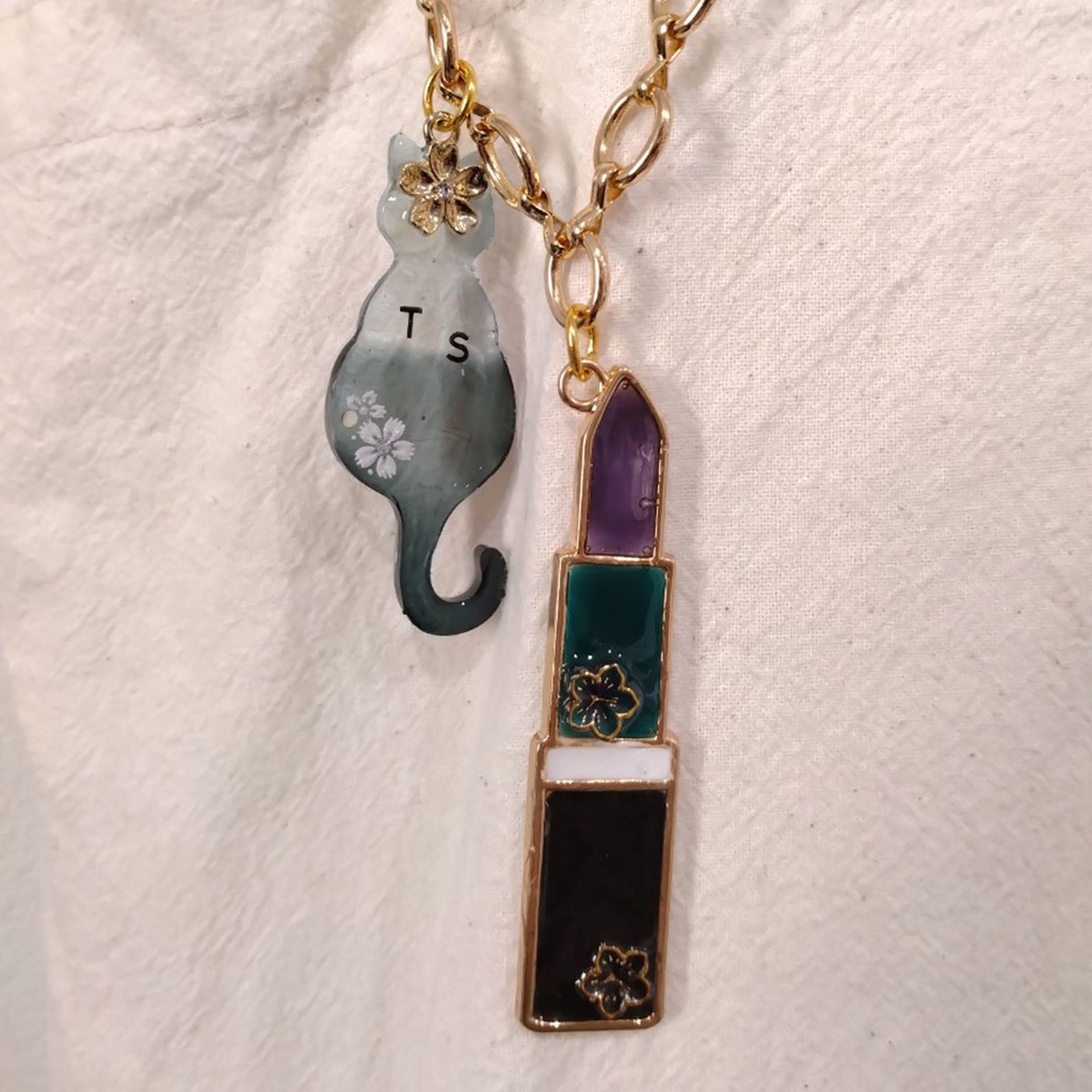 【六年生】忍たまイメージ/イニシャル猫&リップバックチャーム