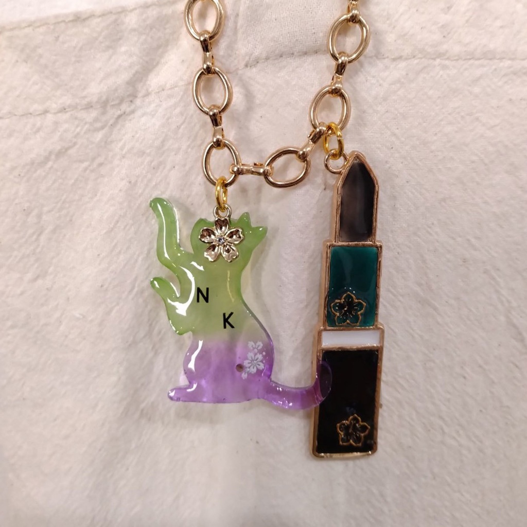 【六年生】忍たまイメージ/イニシャル猫&リップバックチャーム