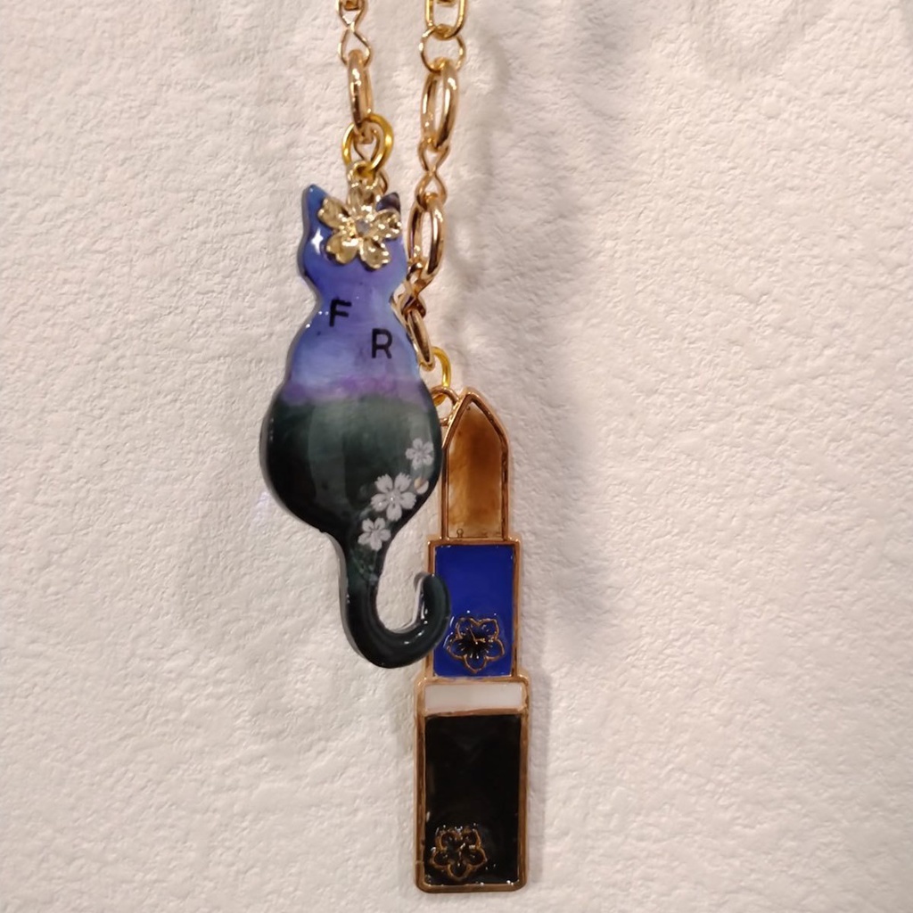 【五年生】忍たまイメージ/イニシャル猫&リップバックチャーム