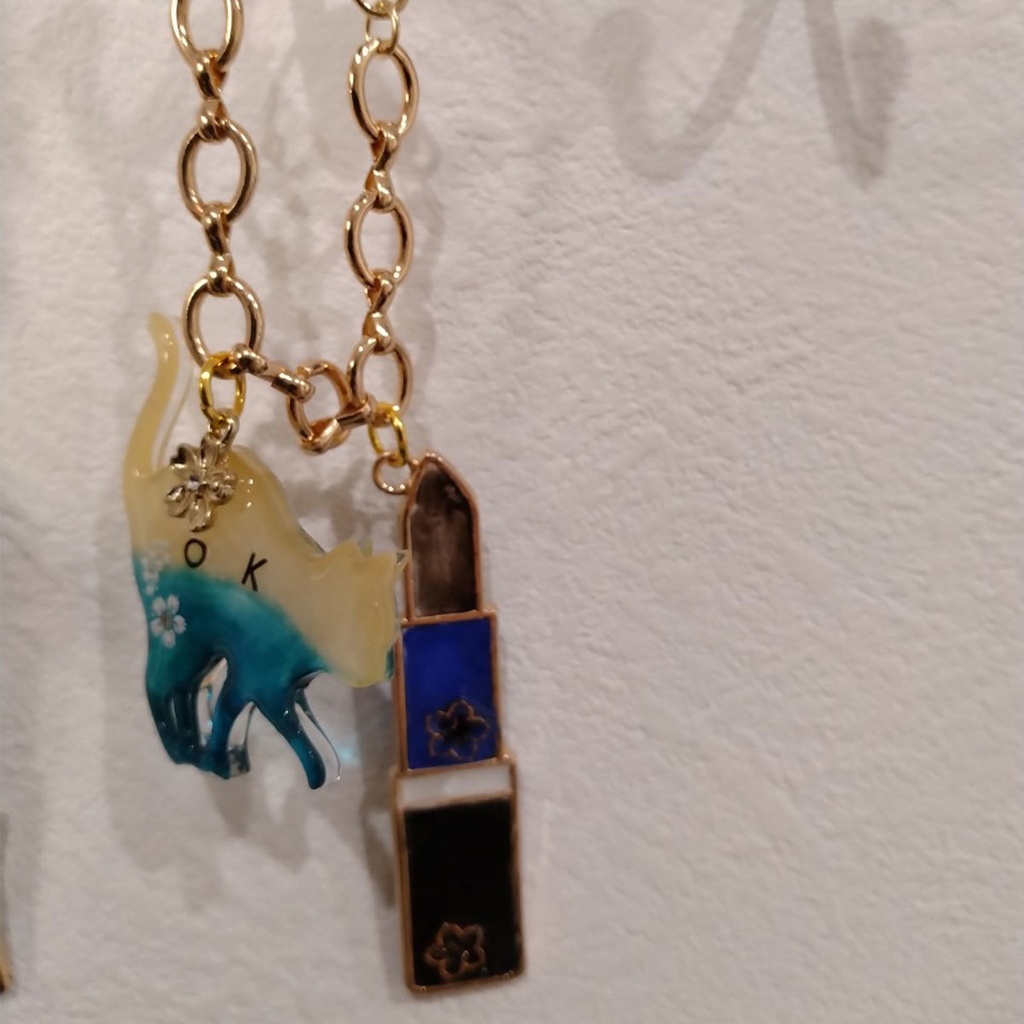 【五年生】忍たまイメージ/イニシャル猫&リップバックチャーム