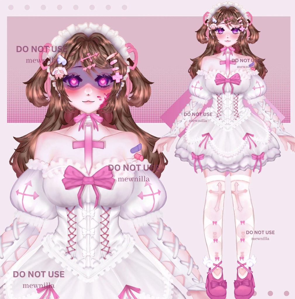 【live2d】 VTS + VB VTuber モデル メンヘラ 可愛い 天使 電波少女かわいい