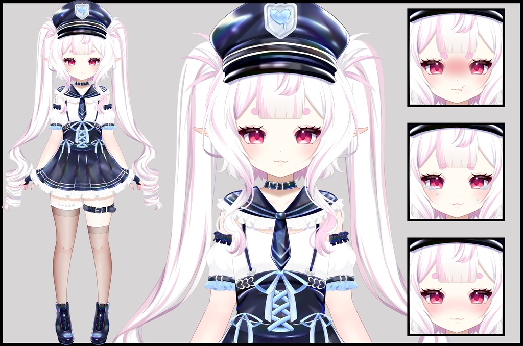【live2d】 VTS + VB VTuber Pink Elf Girl Cute VTuber Model Package (Art and Rigging)
