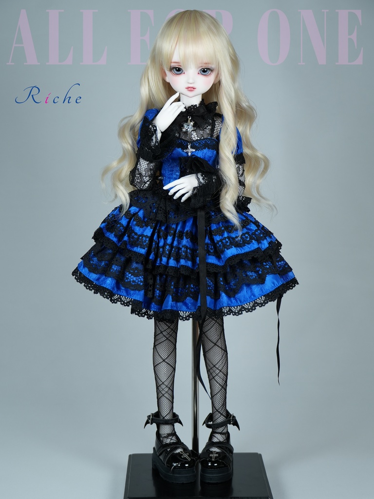 【ワンオフ】ALL FOR ONEオリジナルドール 1/4サイズ リチェ メイク済みヘッド+アイ+ウィッグ+ボディ+衣装 フルセット