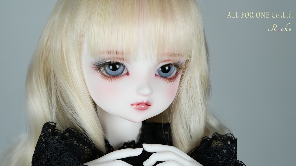 【ワンオフ】ALL FOR ONEオリジナルドール 1/4サイズ リチェ メイク済みヘッド+アイ+ウィッグ+ボディ+衣装 フルセット