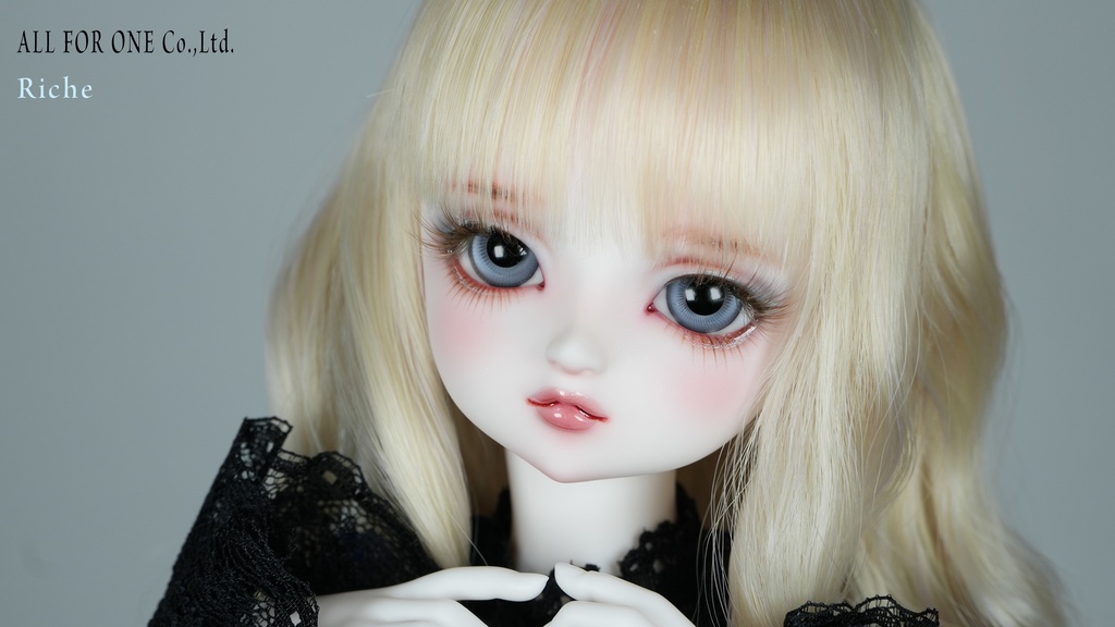 【ワンオフ】ALL FOR ONEオリジナルドール 1/4サイズ リチェ メイク済みヘッド+アイ+ウィッグ+ボディ+衣装 フルセット