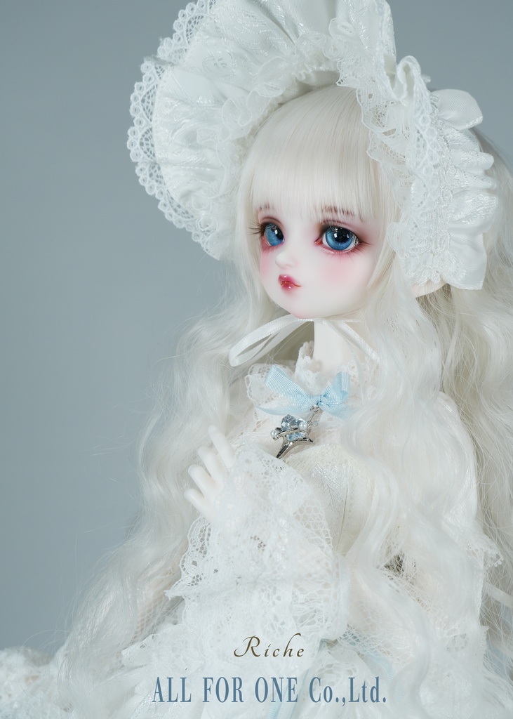 【ワンオフ】ALL FOR ONEオリジナルドール 1/4サイズ リチェ メイク済みヘッド+アイ+ウィッグ+ボディ+衣装 フルセット