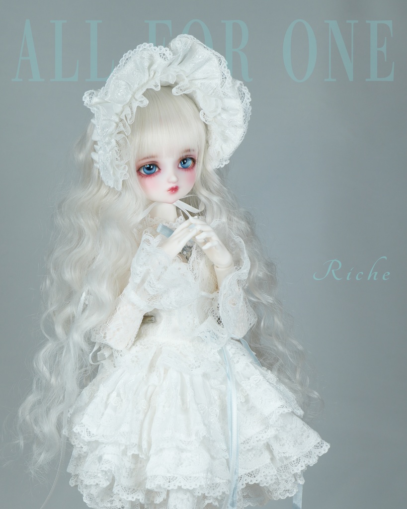 【ワンオフ】ALL FOR ONEオリジナルドール 1/4サイズ リチェ メイク済みヘッド+アイ+ウィッグ+ボディ+衣装 フルセット