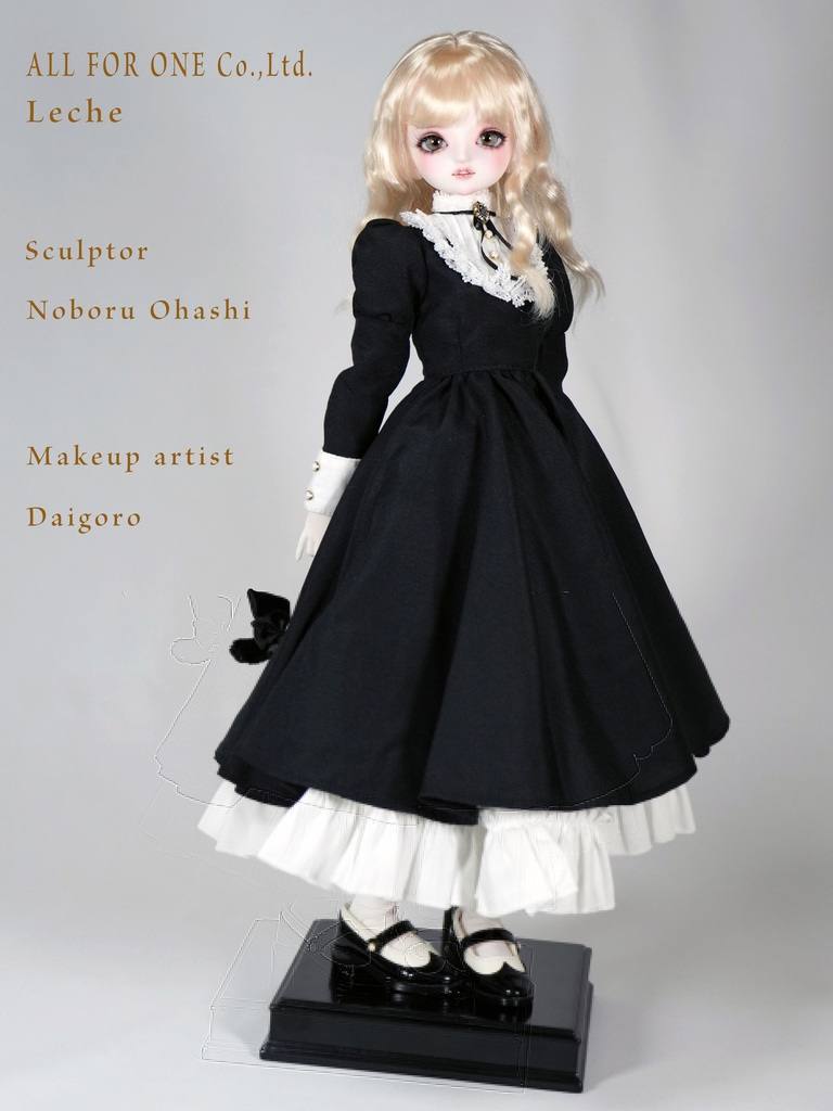 【ワンオフ】ALL FOR ONEオリジナルドール 1/4サイズ レチェ メイク済みヘッド+アイ+ウィッグ+ボディ+衣装 フルセット【逆オークション】