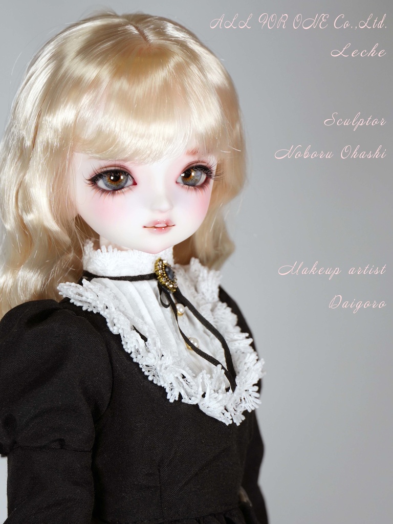 【ワンオフ】ALL FOR ONEオリジナルドール 1/4サイズ レチェ メイク済みヘッド+アイ+ウィッグ+ボディ+衣装 フルセット【逆オークション】