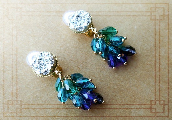 【十二国記概念アクセサリー】青鳥イメージイヤリング