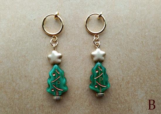 小さなツリーのイヤリング(バリエーション有)