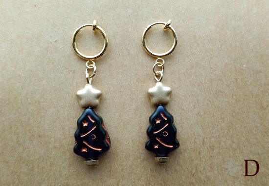 小さなツリーのイヤリング(バリエーション有)