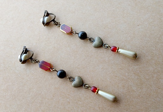 ハートモチーフイヤリング(A)