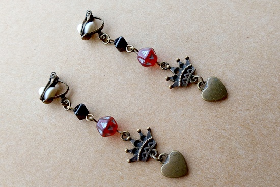 ハートモチーフイヤリング(B)