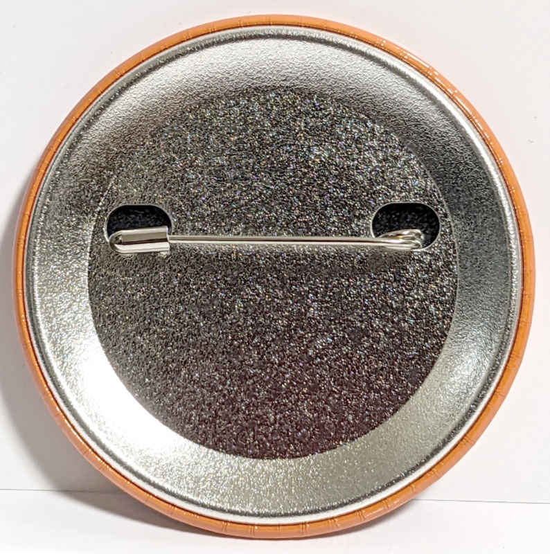 【オリジナル】食当〜SHOCK ATARI看板娘「ピコナちゃん(オレンジカラー)」缶バッジ/直径57mm/送料込み