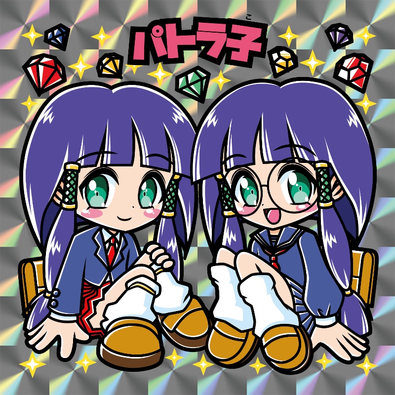 【レゲ★娘れ】「クレオパトラフォーチュン」パトラ子(制服)〜ビックリマン風自作キラキラシール/裏書きあり/送料込み