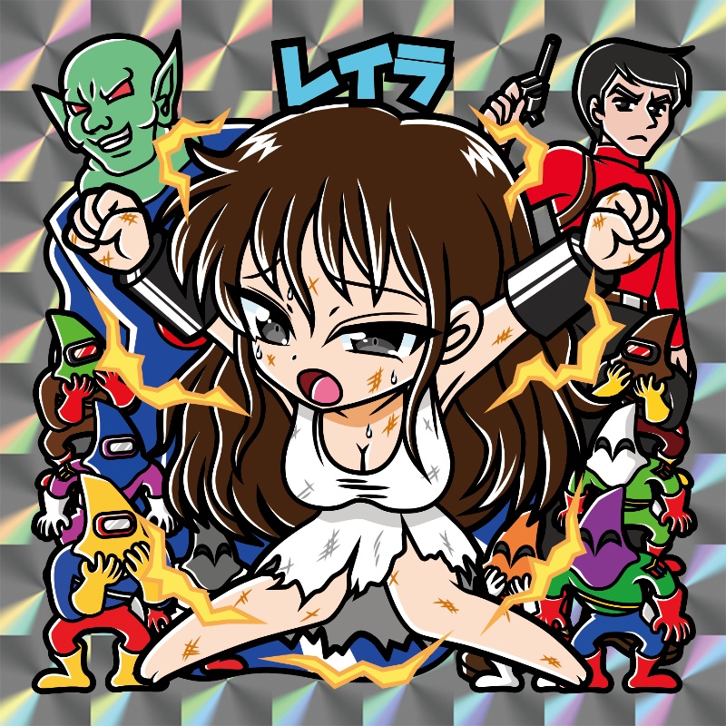 【レゲ★娘れ】「ローリングサンダー」レイラ〜ビックリマン風自作キラキラシール/裏書きあり/送料込み