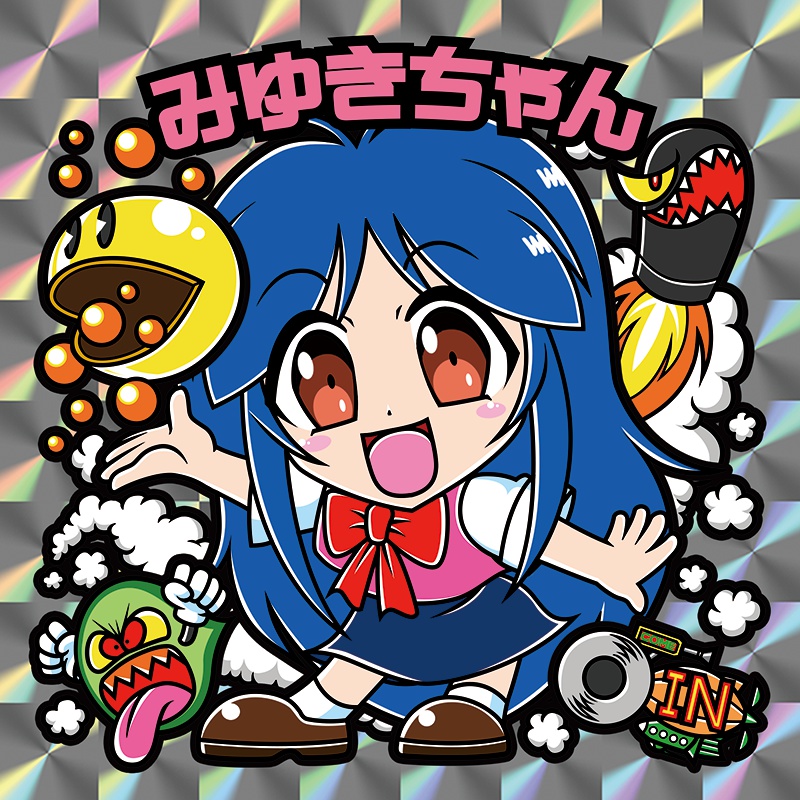 【レゲ★娘れ】「オーダイン」みゆきちゃん〜ビックリマン風自作キラキラシール/裏書きあり/送料込み