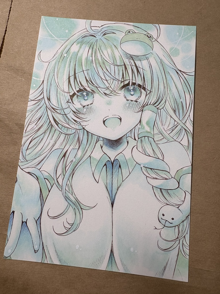 同人手描きイラスト◆早苗 原画◆直筆