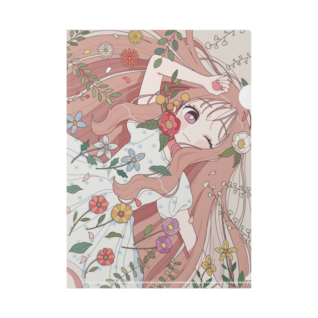 〈花と女の子〉クリアファイル