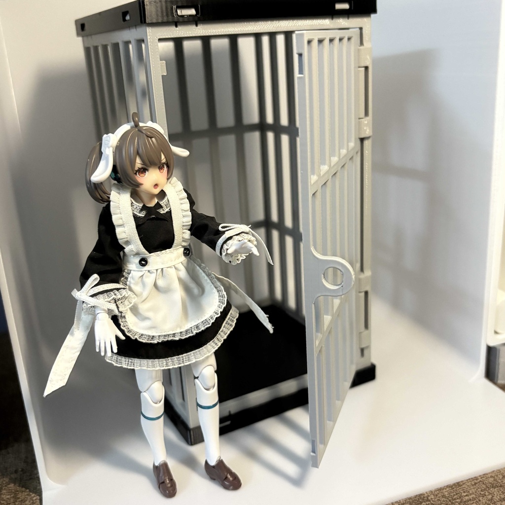 1/12　開閉式ケージ　牢獄ミニチュア　メガミデバイス　figma　撮影用　情景パーツ