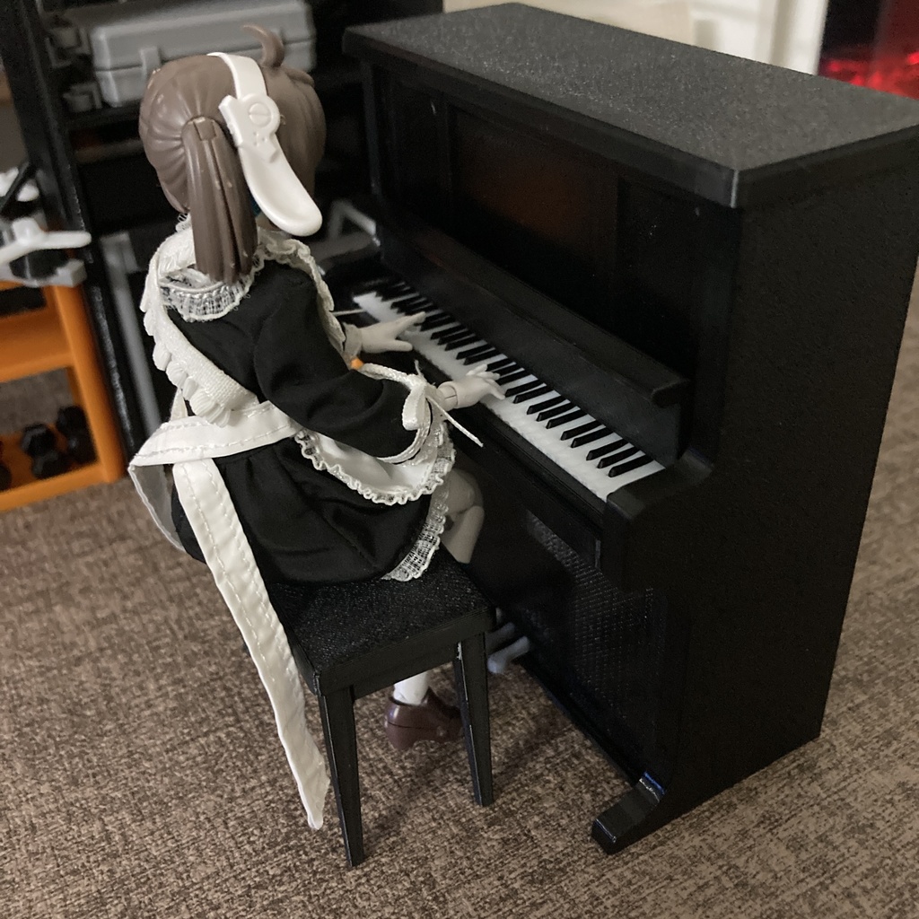 1/12　ピアノ　楽器　フィギュア　情景モデル　メガミデバイス　コトブキヤ　ジオラマ用品　撮影小物　ディスプレイ用