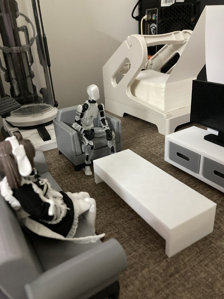 1/12 リビングセット ソファ テレビ ミニチュア家具 情景小物 ジオラマ メガミデバイス figma アクションフィギュア