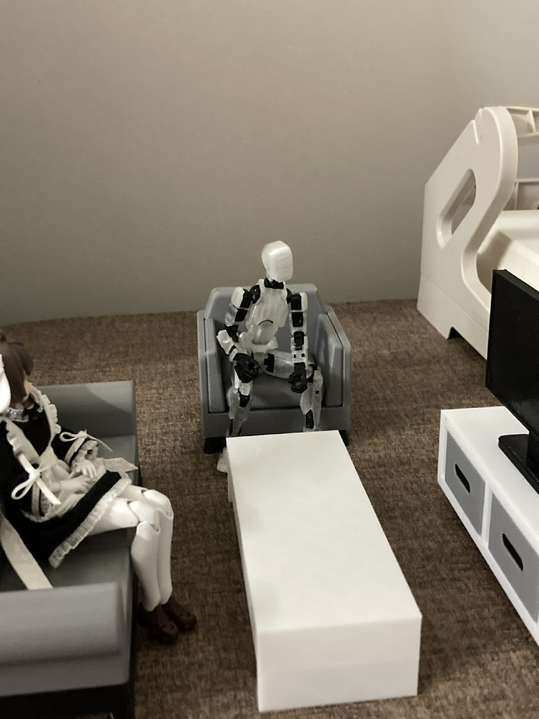 1/12 リビングセット ソファ テレビ ミニチュア家具 情景小物 ジオラマ メガミデバイス figma アクションフィギュア