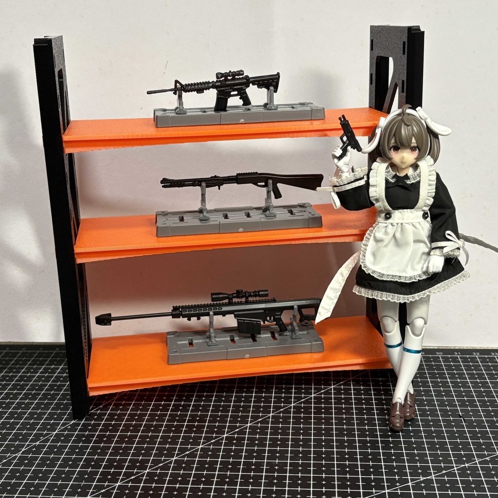1/12　ディスプレイラック　ラック　棚　可動棚　ミニチュア家具　展示用　情景小物　ジオラマ　メガミデバイス　figma　アクションフィギュア