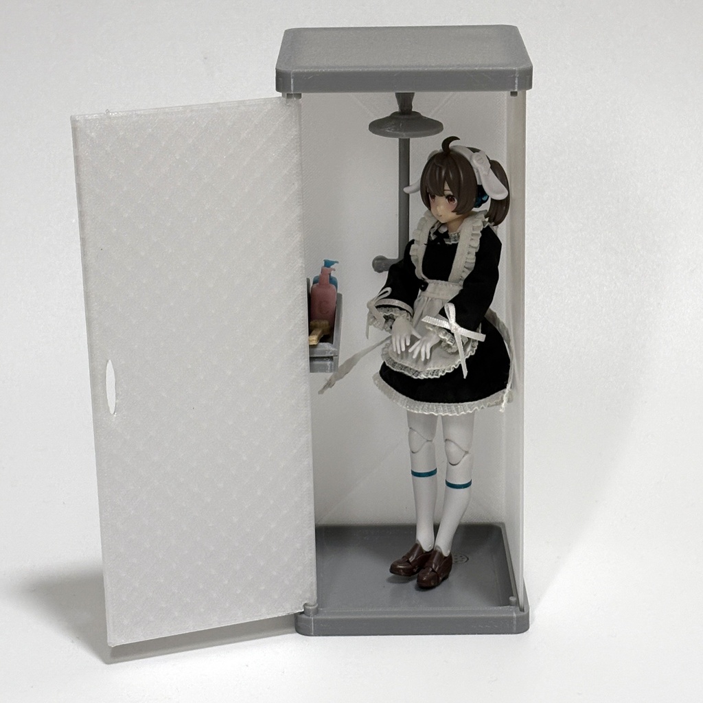 1/12　シャワールーム　ミニチュア浴室　ミニシャワールーム