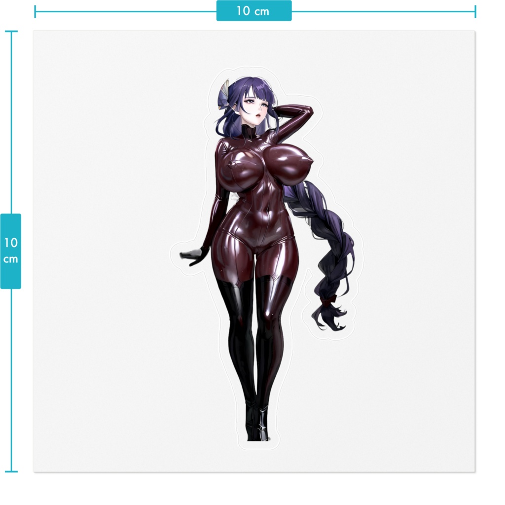 【AI】ラバー雷電将軍ステッカー