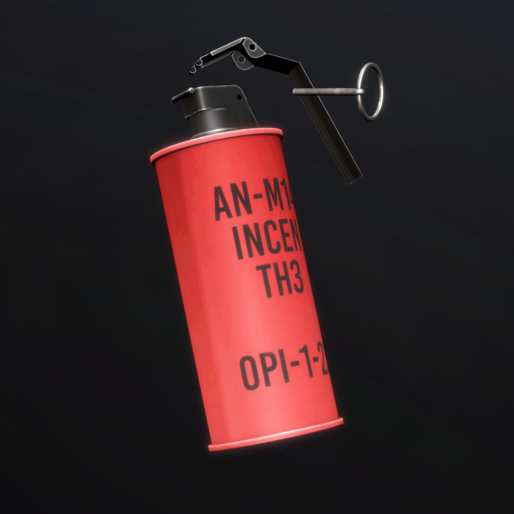 【VRChat向け】焼夷手榴弾+催涙ガス手榴弾
