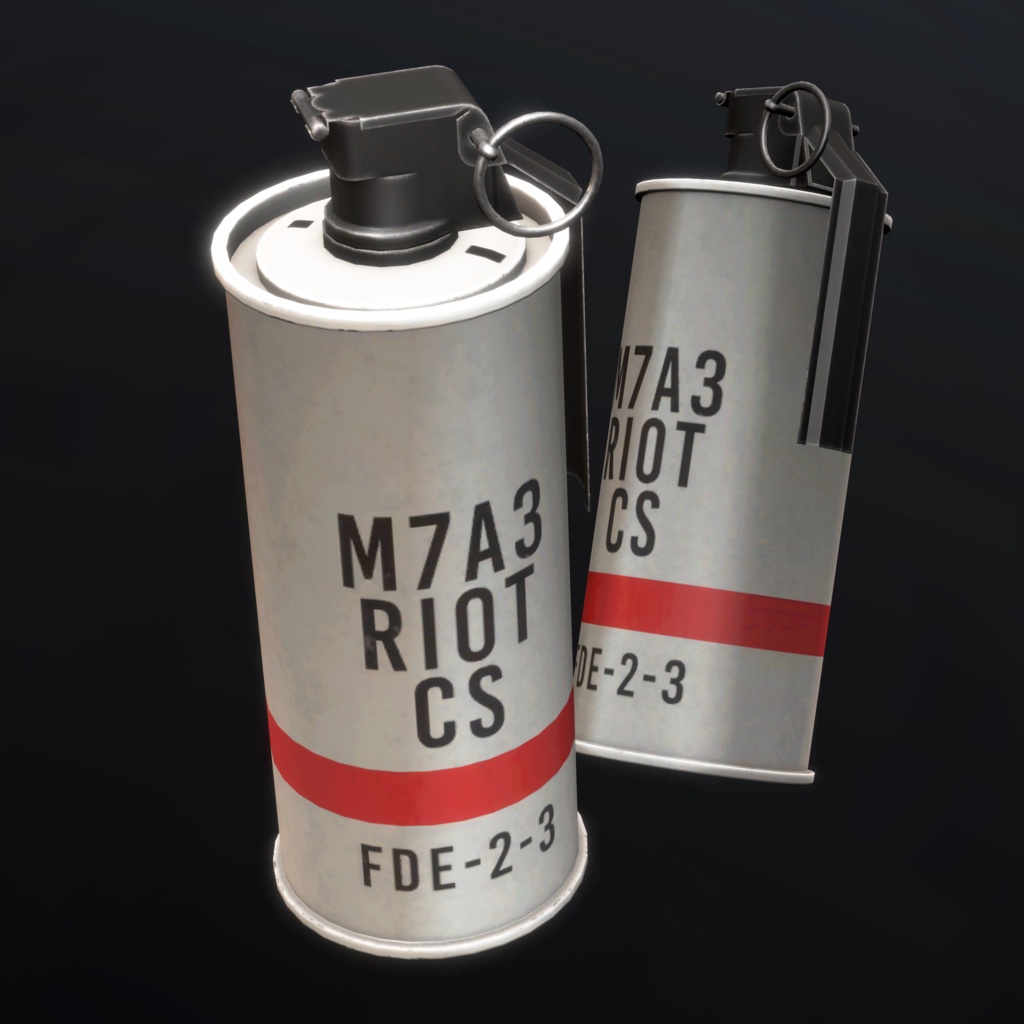 【VRChat向け】焼夷手榴弾+催涙ガス手榴弾