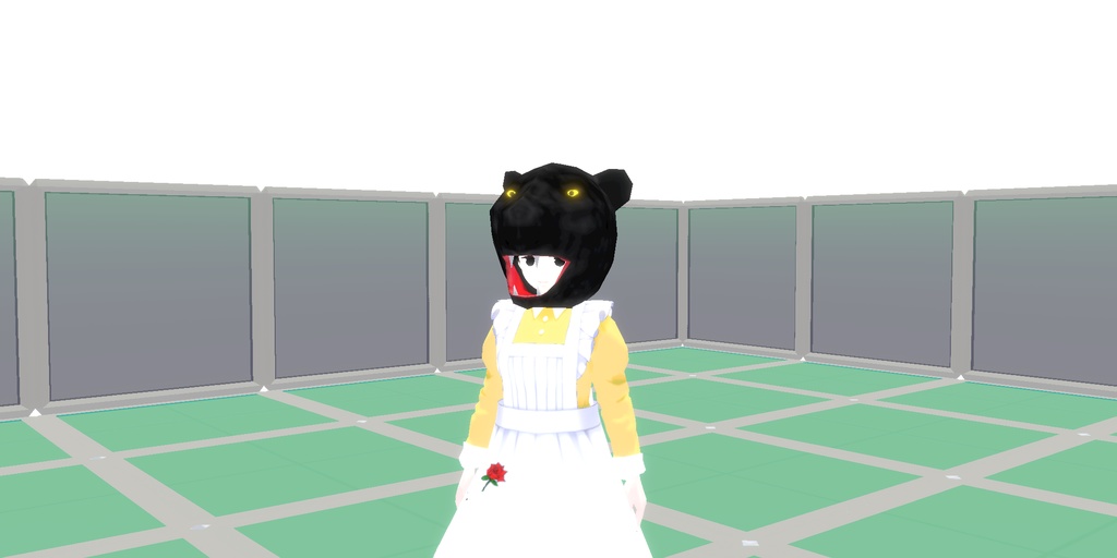 3D クロヒョウの頭 ローポリ アクセサリー 帽子 被り物 お面 動物