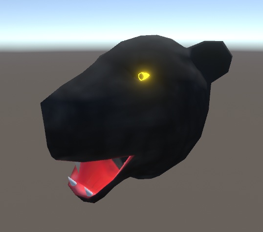 3D クロヒョウの頭 ローポリ アクセサリー 帽子 被り物 お面 動物