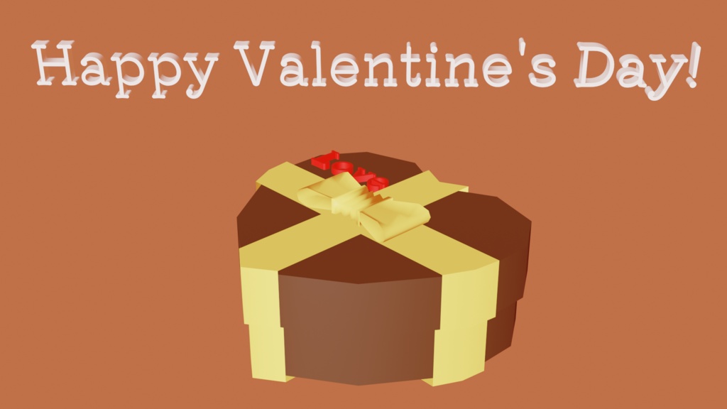 【無料】 3D バレンタイン ローポリ アクセサリー テクスチャ4種