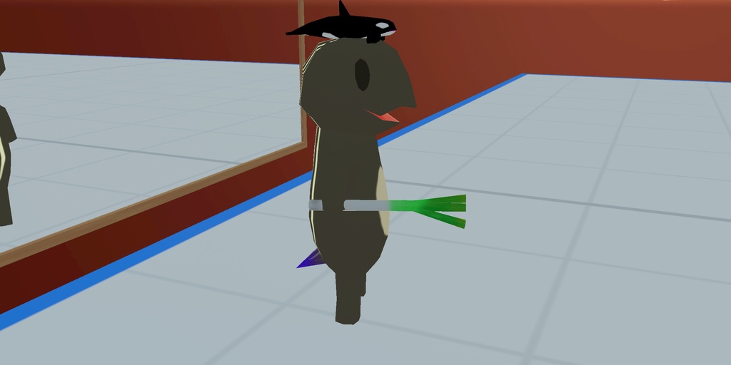 【スーパーのネギより高い(当社比)】 3D ネギ ローポリ アクセサリー 伝説の剣 野菜