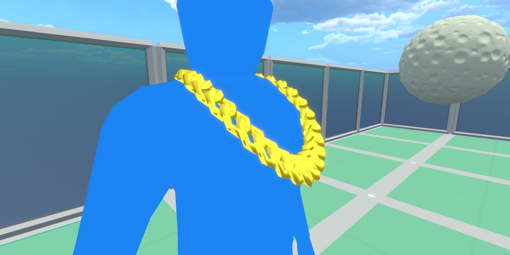 3D ゴールドネックレス アクセサリー 金