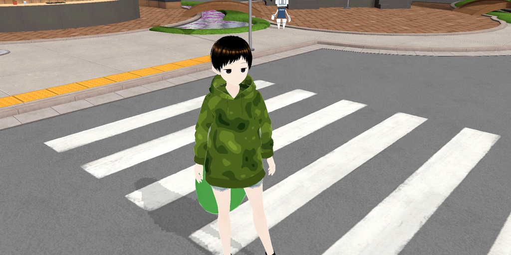 【無料】 VRoidStudio vroidcustomitem 迷彩風のパーカー トップス