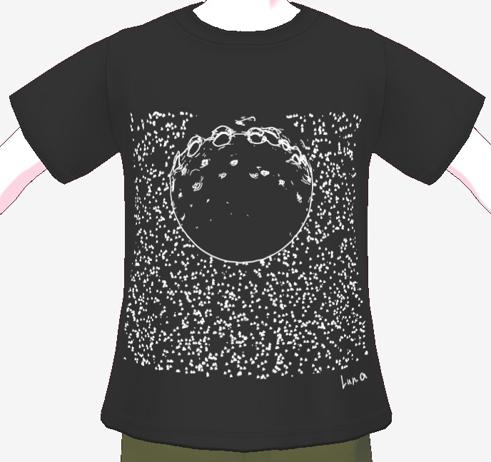 vroidcustomitem VRoidStudio トップス Tシャツ Luna 月